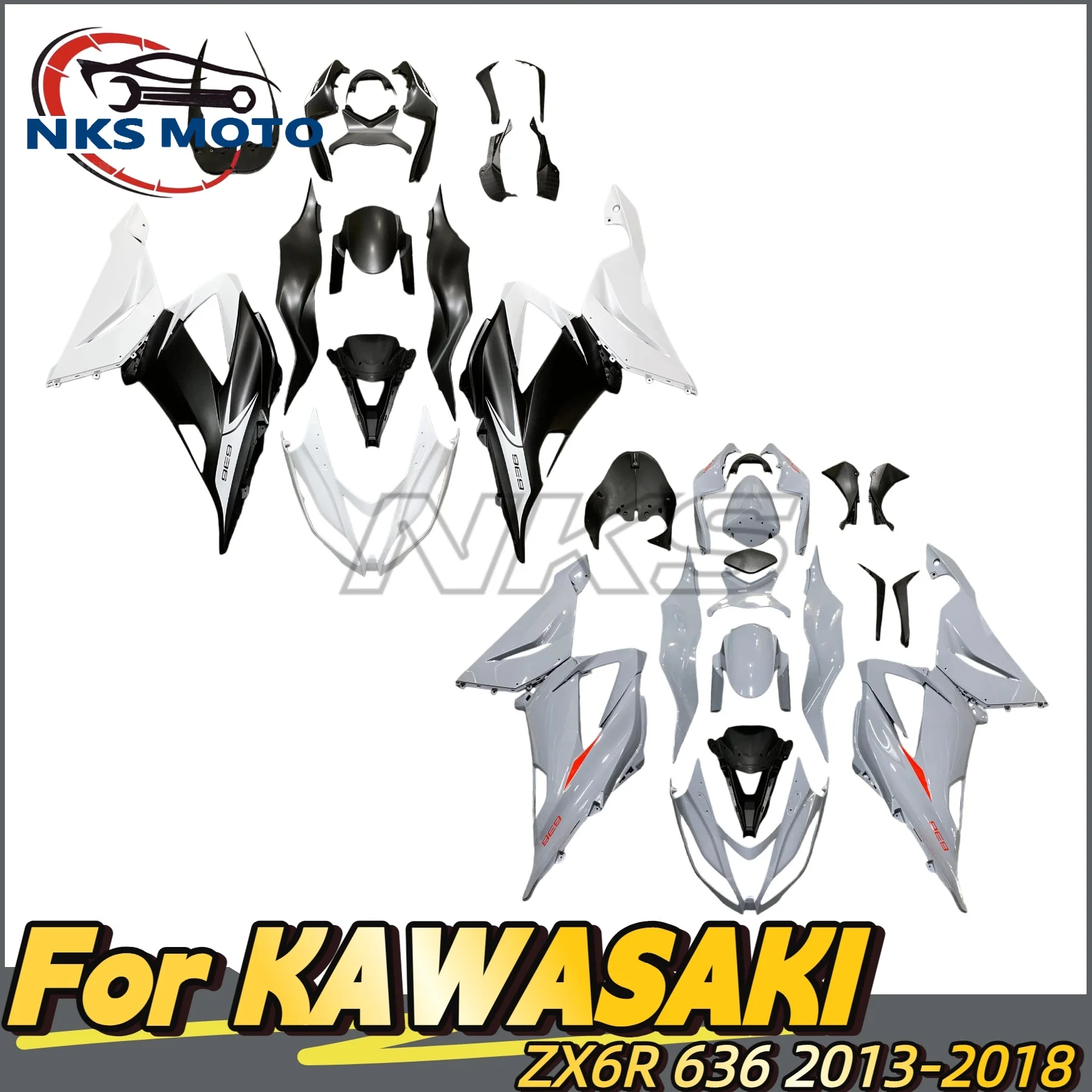 

Bodywork Cowling For Kawasaki ZX6R ZX 6R 636 2013-2014-2015-2016-2018 Full Fairing Kit 2017 Green Black Board Flower