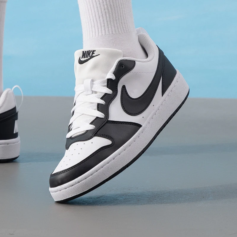 أحذية Nike النسائية، أحذية الأطفال الكبيرة، أحذية رياضية Court Borough Low Recraft Bg، خفيفة الوزن، مريحة، أحذية رياضية قابلة للتنفس، أحذية كاجوال منخفضة الأعلى Dv5456-131