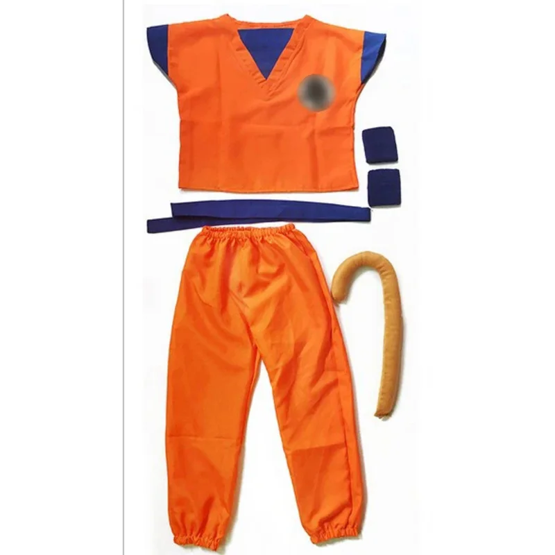 Halloween erwachsene Kinder Anzüge Sohn Goku Gui Karneval Anime Cosplay Urlaub Kostüme Schwanz Wrister Perücke blau Gold Kinder verkleiden sich