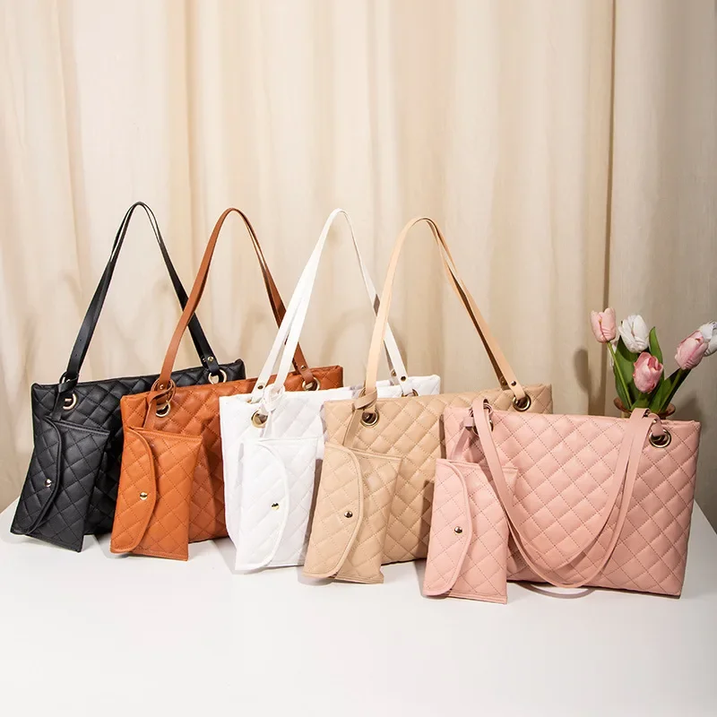 Tote bag two-piece set 2024ladies handbags fashion women's bags casual white women's shoulder bags