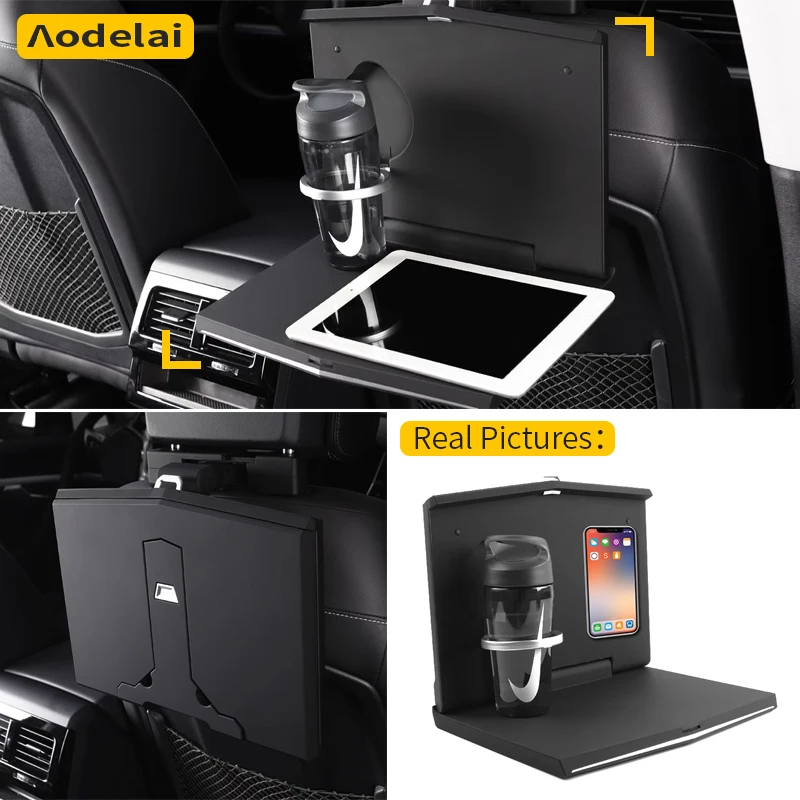 For Land Rover Defender car rear seat multi-functional folding table; clothes hanger; tablet phone stand; hook; accessory