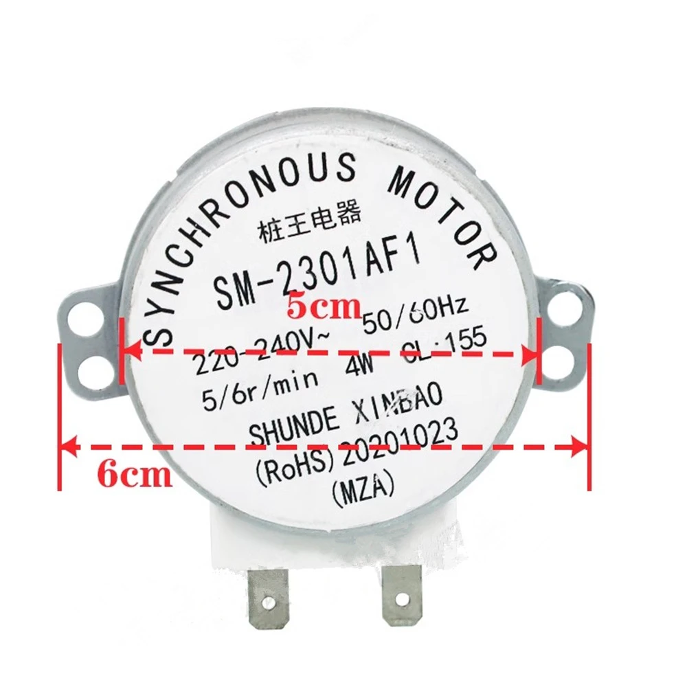 Universal turntable motor for SM-2301AF1 microwave oven synchronous motor 220V 5/6r/min 4W microwave replacement and maintenance