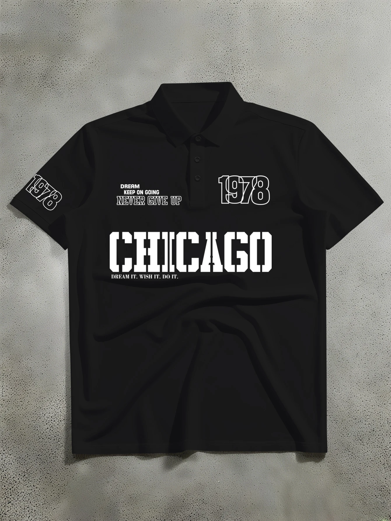 Street Fashion Chicago - Herenmode poloshirt met print, Street Style