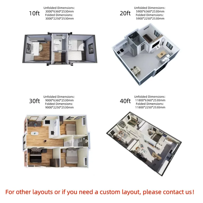 Villa prefabbricata personalizzata all'ingrosso Casa pieghevole Contenitore Casa Contenitore Casa Case personalizzate private prefabbricate