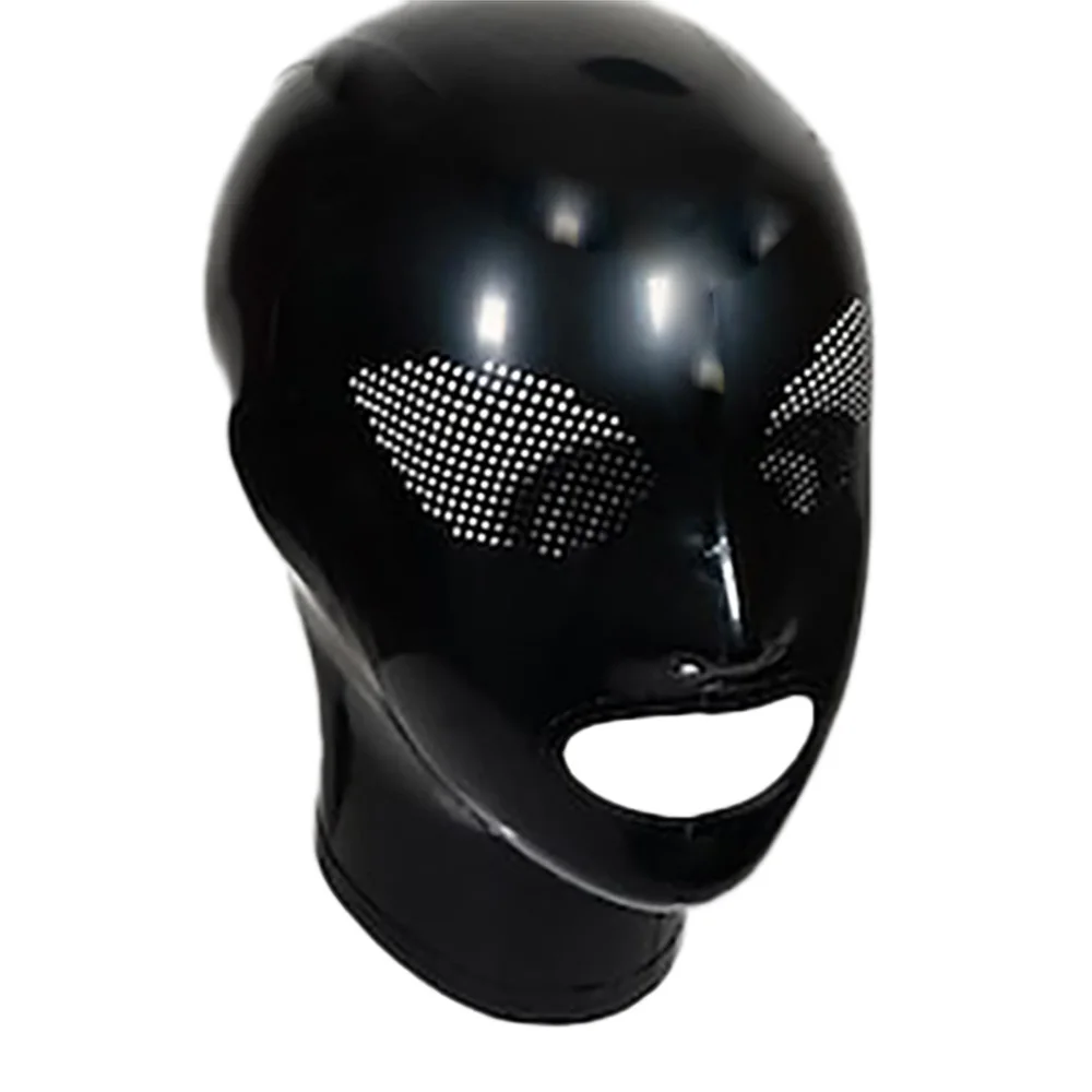 Latex Mask Sexy Rubber Hood  Fetish Mask Sexy Black Latex Hood Mask Fetish Open Nose And Mouth