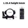 L 25.4 height 6mm