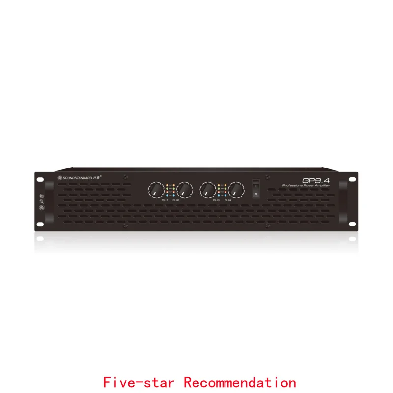 GP Series 4-Channel Power Amplifier, Toroidal Transformer, Class H, XLR Input/SpeakON Output, for KTV/Multimedia/Conference