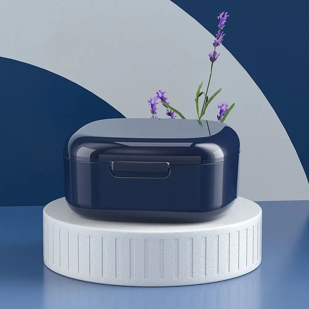 Portable Denture Storage Box Orthodontic Retainer Dustproof Denture Soak Box Sealed Cleaning Braces Cleaning Boxes Oral Hygiene