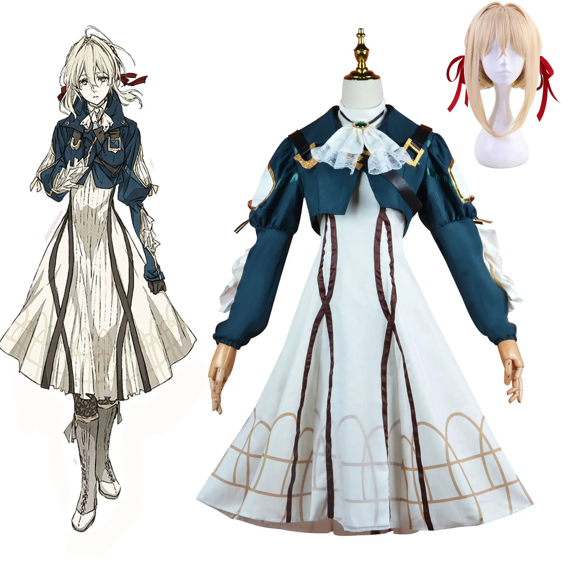 

Violet Evergarden Cosplay Costume Anime Cosplay Violet Evergarden Dress Costume for Women&Girls Halloween