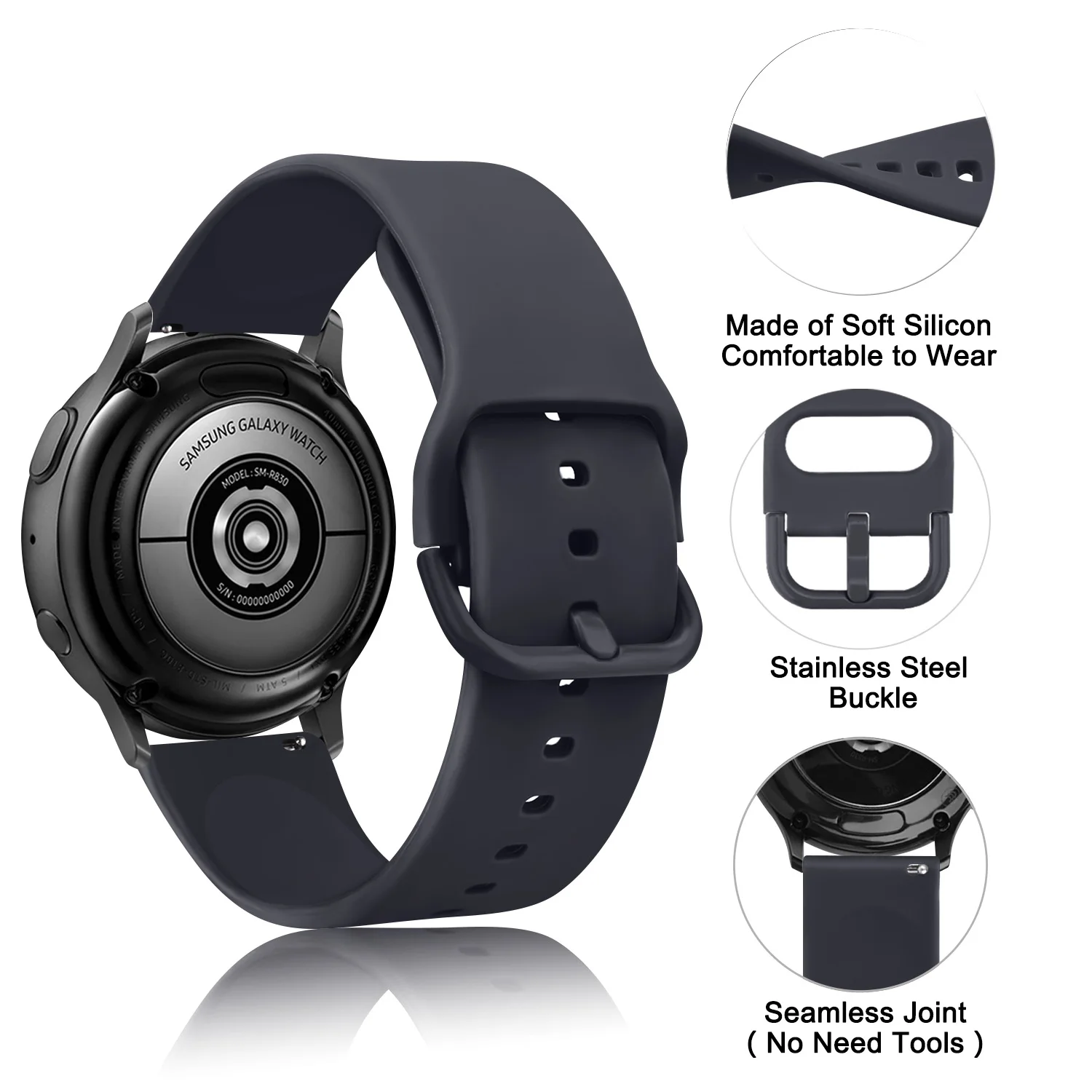 20mm Soft TPU Strap For Huami Amazfit GTR 4/3/2/3Pro/2e Amazfit GTS Watchband Wristband For Huawei GT 3 2 42mm Band Replacement