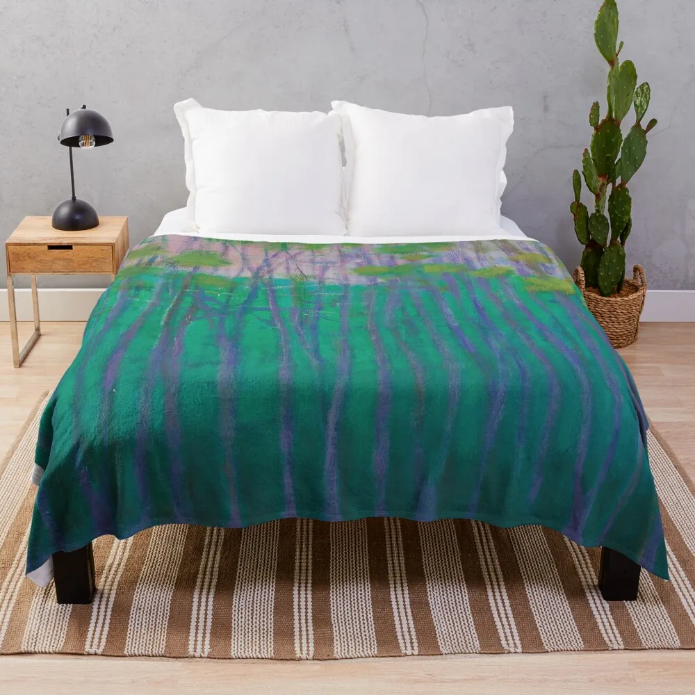

Wolf Kahn Throw Blanket Plaid on the sofa heavy to sleep Decorative Sofa Blankets