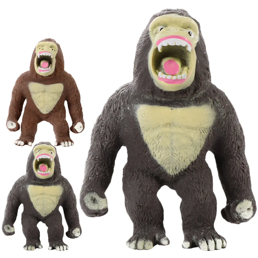 3-pcs-kids-chimpanzee-toys-gorilla-adorable-model-interesting-stretchy-lovely-party-sensory-cute