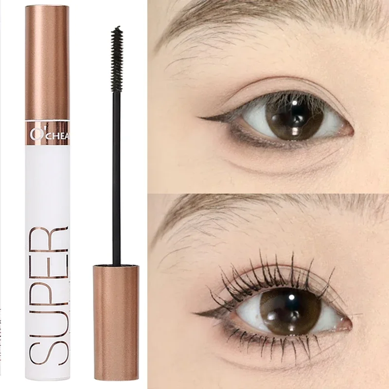 Mascara ultra-fin pour allonger les cils, mascara noir imperméable sans bavure, bouclage naturel, brosse fine, maquillage optique