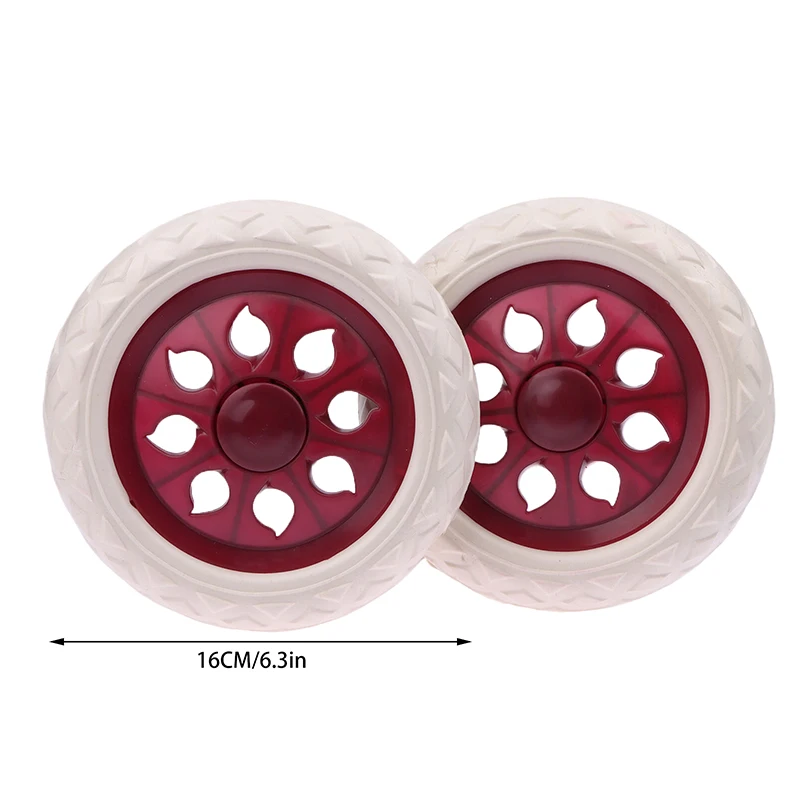 2Pcs Fashion 6.5 Inch Shopping Cart Wheels Trolley Caster Replacement Anti Slip Tire Wheel Flexible Luggage Accessories