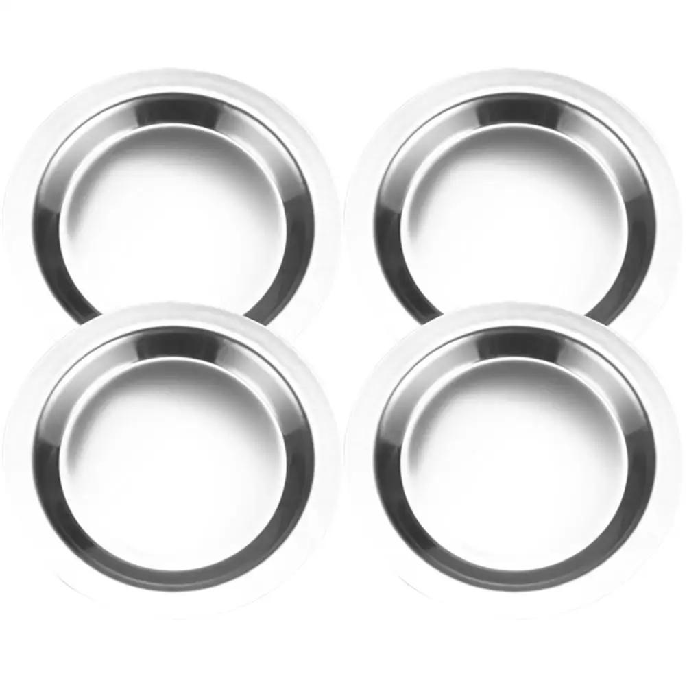

4 Pcs Coasters Stainless Heat-Resistant Coaster Steel Heat Resistant Thickened Anti Slip Back Home Kitchen Table