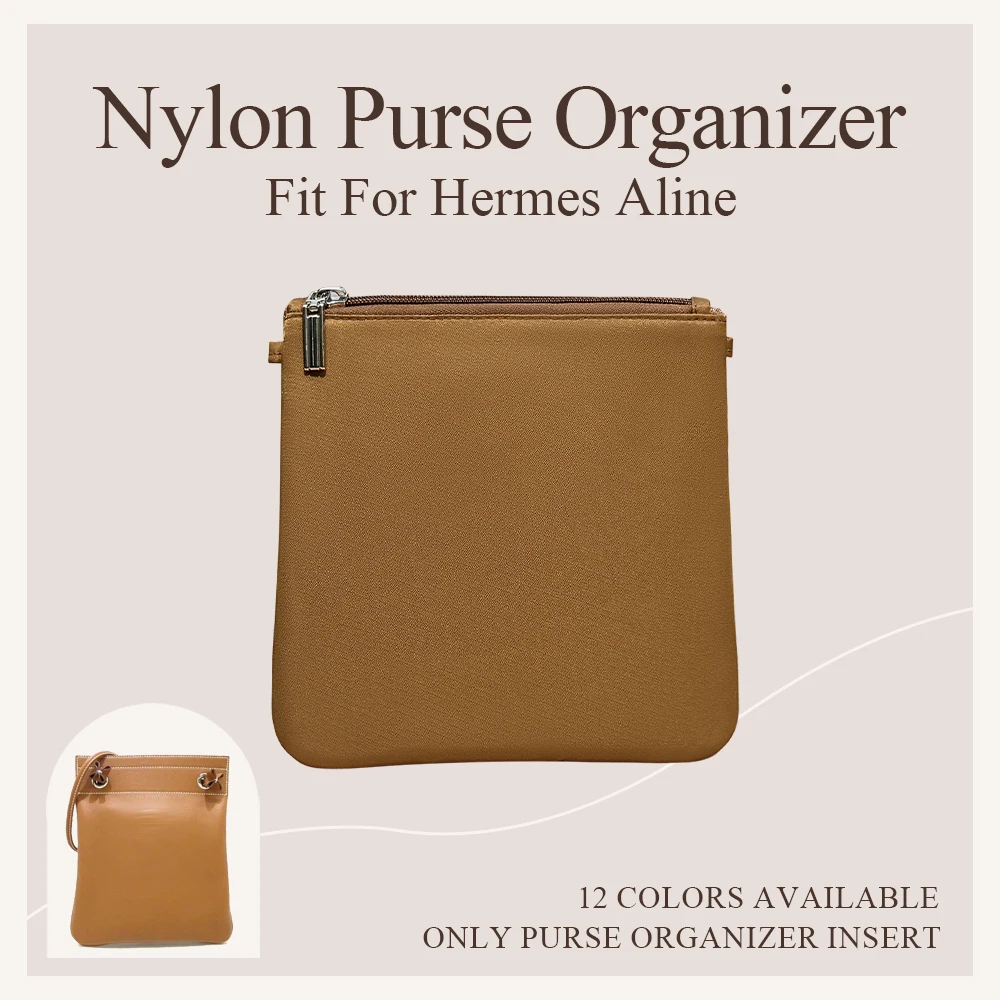 

Nylon Purse Organizer Insert Fit for Hermes Aline Slim Handbag Insert Lightweight Storage Bag Zipper Inside Bag Insert Liner Bag