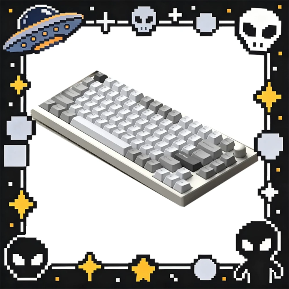 SKN Qingniao75 Mechanical Keyboard 81 Keys Wireless Bluetooth USB Tri Mode Aluminum Gasket Hot Swap RGB Backlit Gaming Keyboard