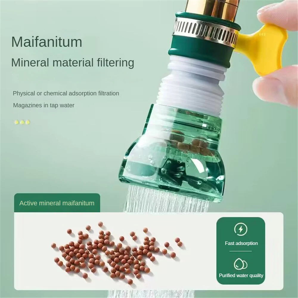 صنبور شامل مقاوم للرذاذ للمطبخ ، جهاز موفر للمياه ، متين ، مرشح ممتد ، دوار بدرجة #3