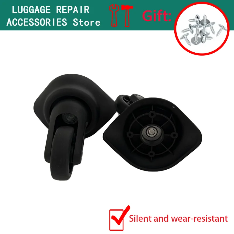 Suitcase Wheels Replacement Accessories Suitcase Trolley Case Silent Wheels Luggage Universal Wheels Replacement Black Roller