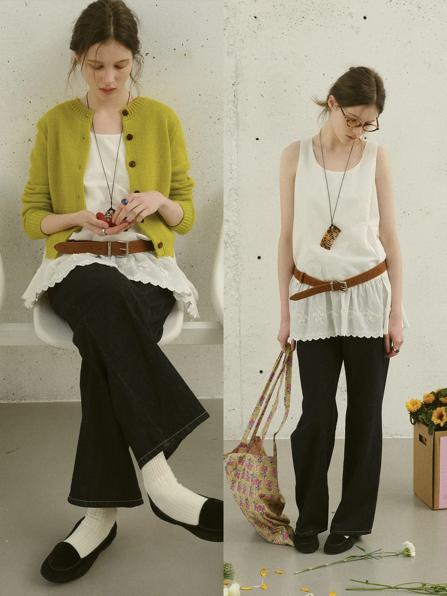 

Женская хлопковая майка-жилет Relez с вышивкой и оборками, весна-лето, корейский стиль, повседневная многослойная одежда