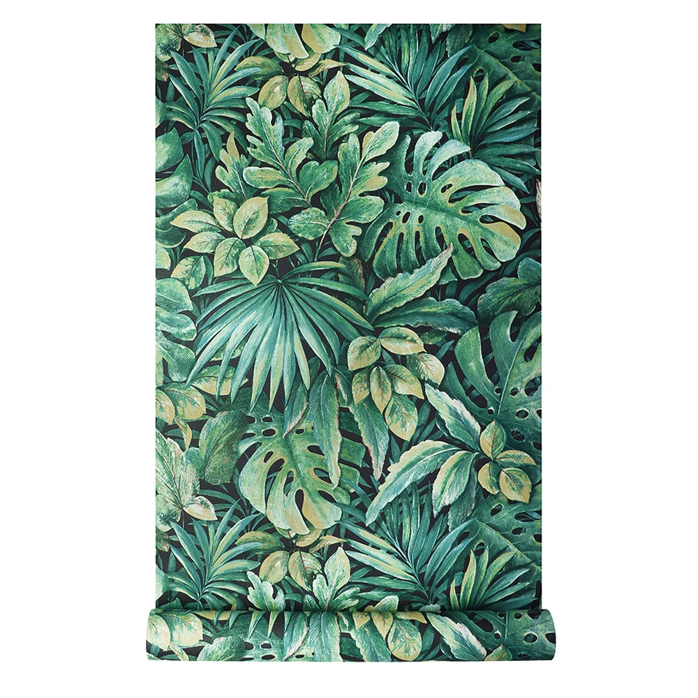 

Forest Palm Leaves Wallpaper Simple Modern Home Living Room Bedroom Green Plant Wall Paper for Study Room Porch Resturant