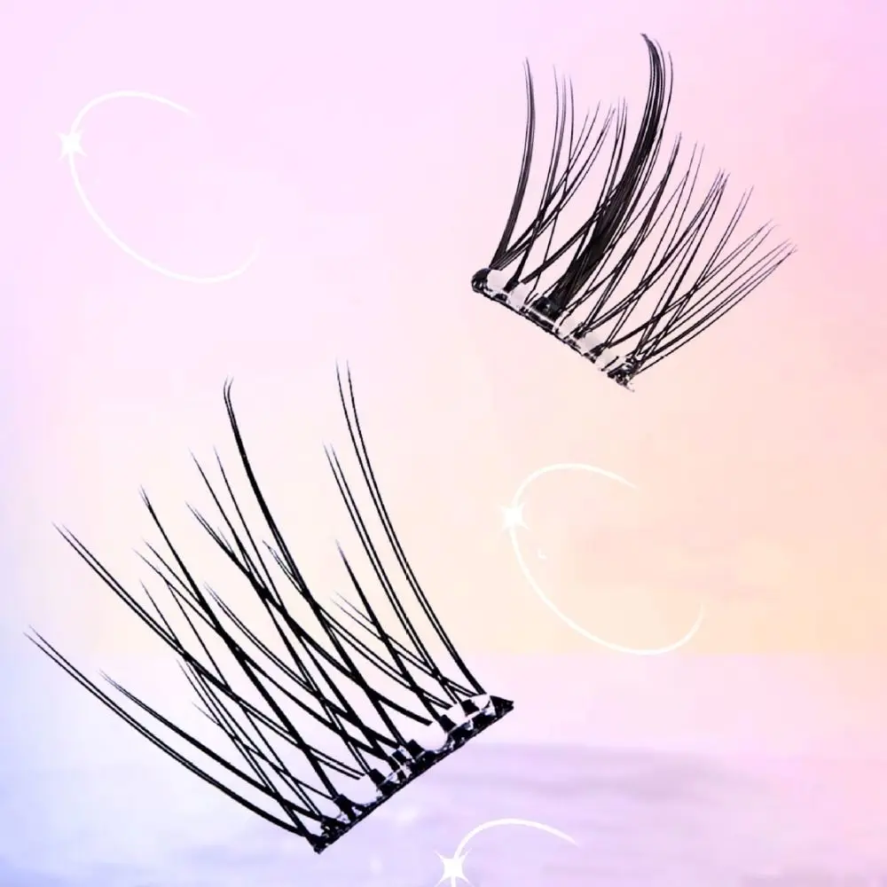 Ciglia finte 5D senza colla morbide 10 file Ciglia finte autoadesive Trucco riutilizzabile Ciglia segmentate Fasci Strumento per il trucco