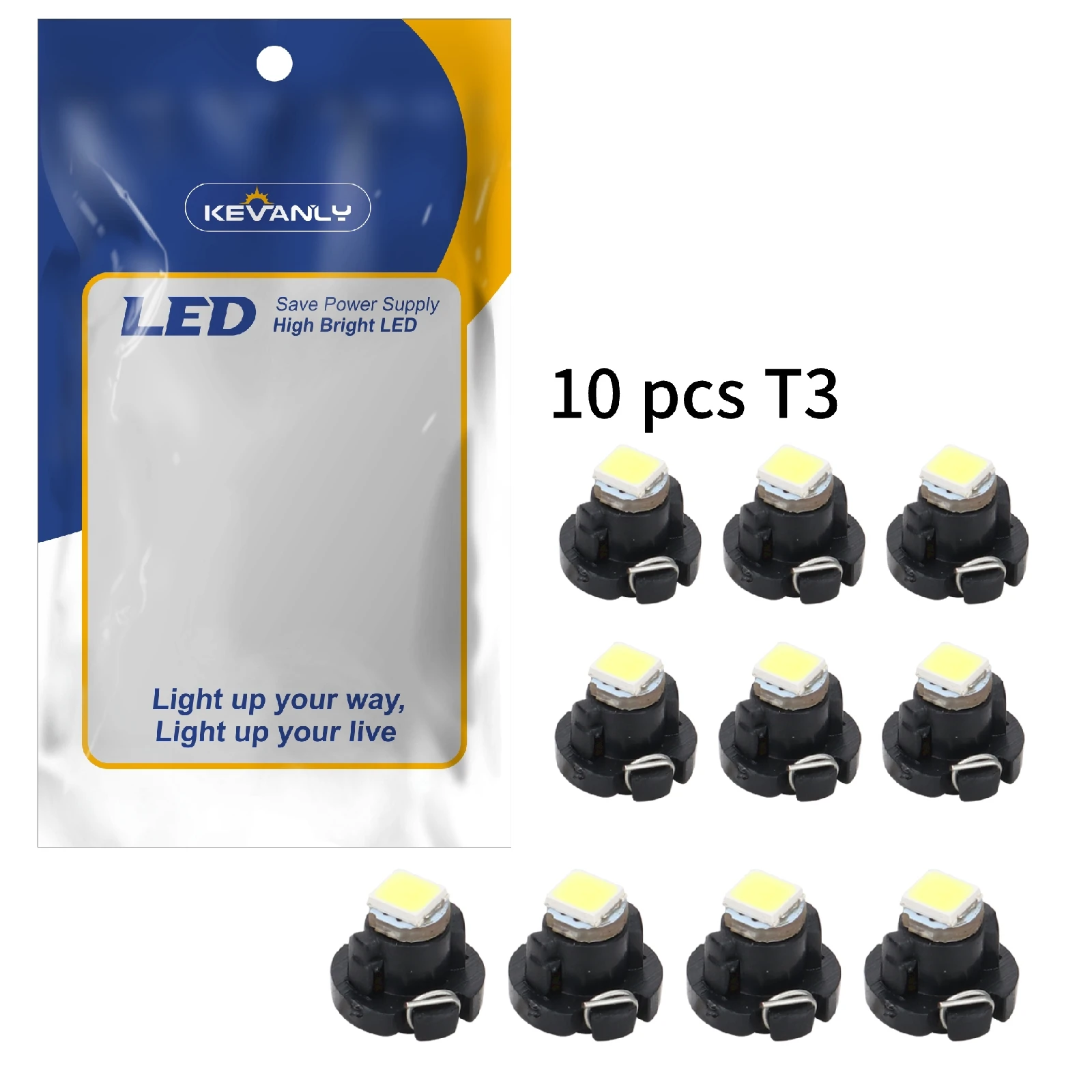 10Pcs T3 LED T4.2 T4.7 Led Bulb Canbus 3030SMD Car Interior Lights Indicator Wedge Dashboard Warming Instrument Lamp 12V Auto