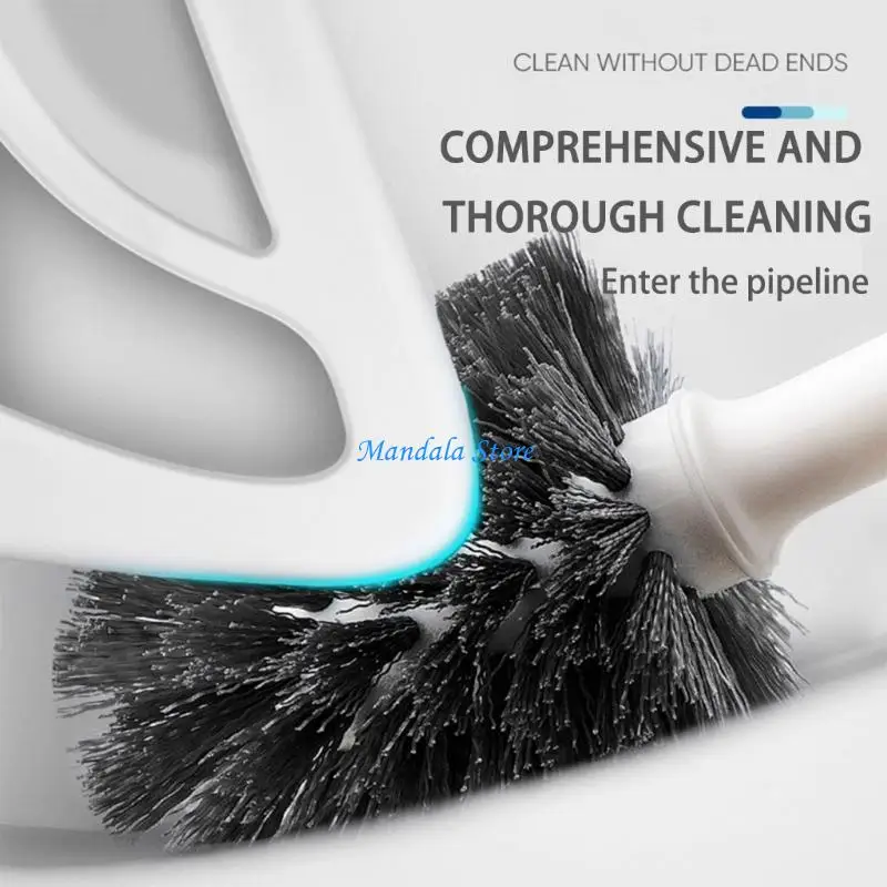 

U2JC Toilet Brush and Plunger Set Heavy Duty Bathroom Cleaning with Rubber Cup, Clog Remover for Toilet, Sink, Shower Drain for