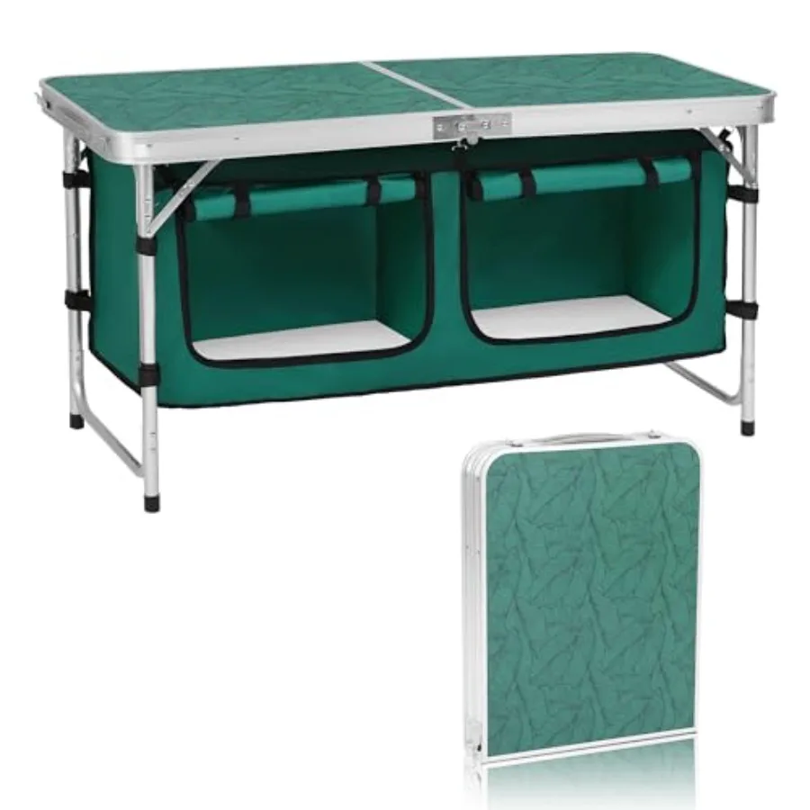 

Camping Folding Aluminum Table with Adjustable Legs for Outdoor Travel Beach Backyards BBQ Party and Picnic Foldable Table