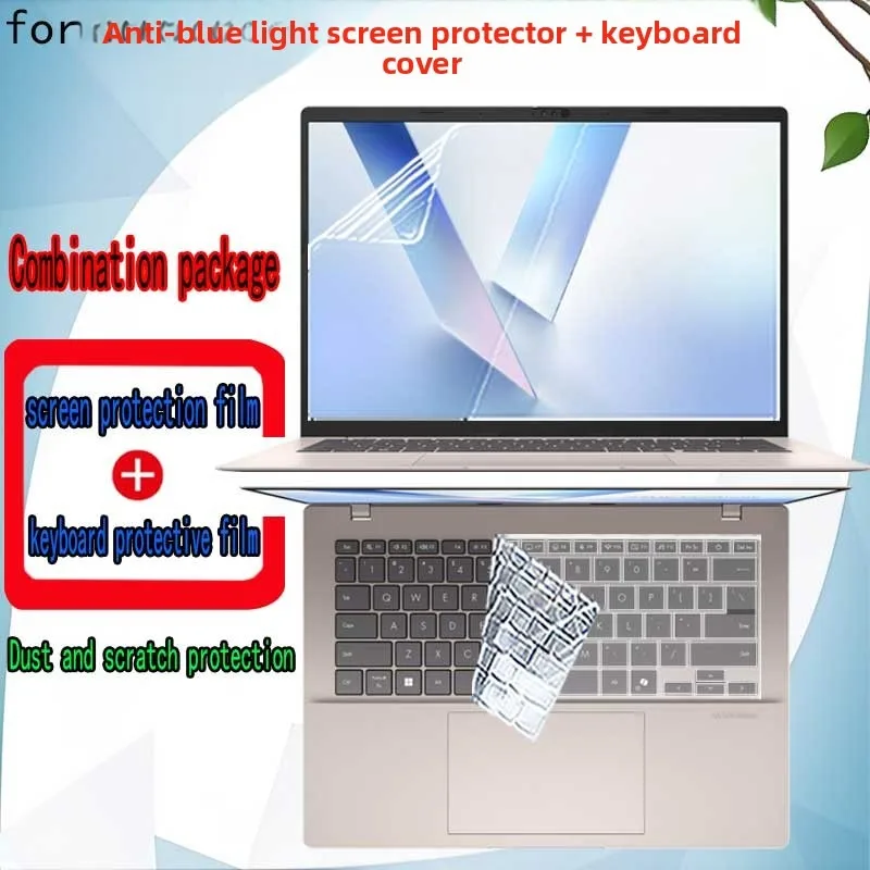 2026 For ASUS Vivobook 14 M1407/X1407 laptop screen protective film keyboard film ultra-clear anti-glare blue transparent film