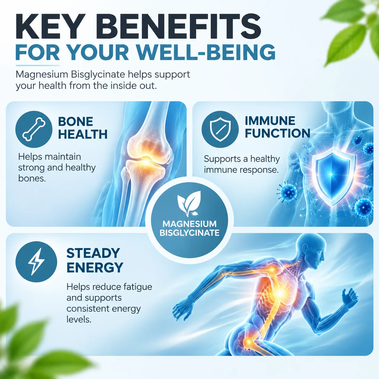 Magnesium Bisglycinate Capsules, Supports Bone Health ,Immune Function & Steady Energy, Formulated with 750mg Magnesium, 120 Ct