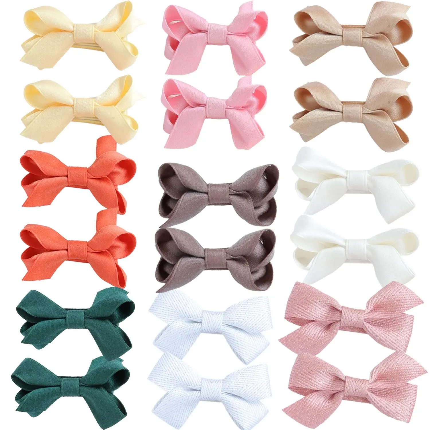 

18 Pieces Of Little Girl Bow Hair Clip Children's Headdress