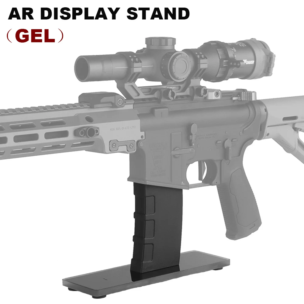 

AR Display Rack Hunting Rifle Airsoft Equipment Bracket ABS Glass Base Stand for M4 And AR15 (GEL) Magazine Style Accessories
