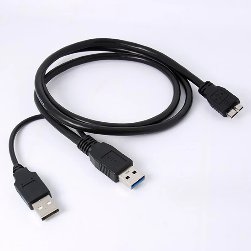 HDD USB 3.0 Type A To Micro B Y Cable USB3.0 Data Cord For External Mobile Hard Drive Disk Data Cables