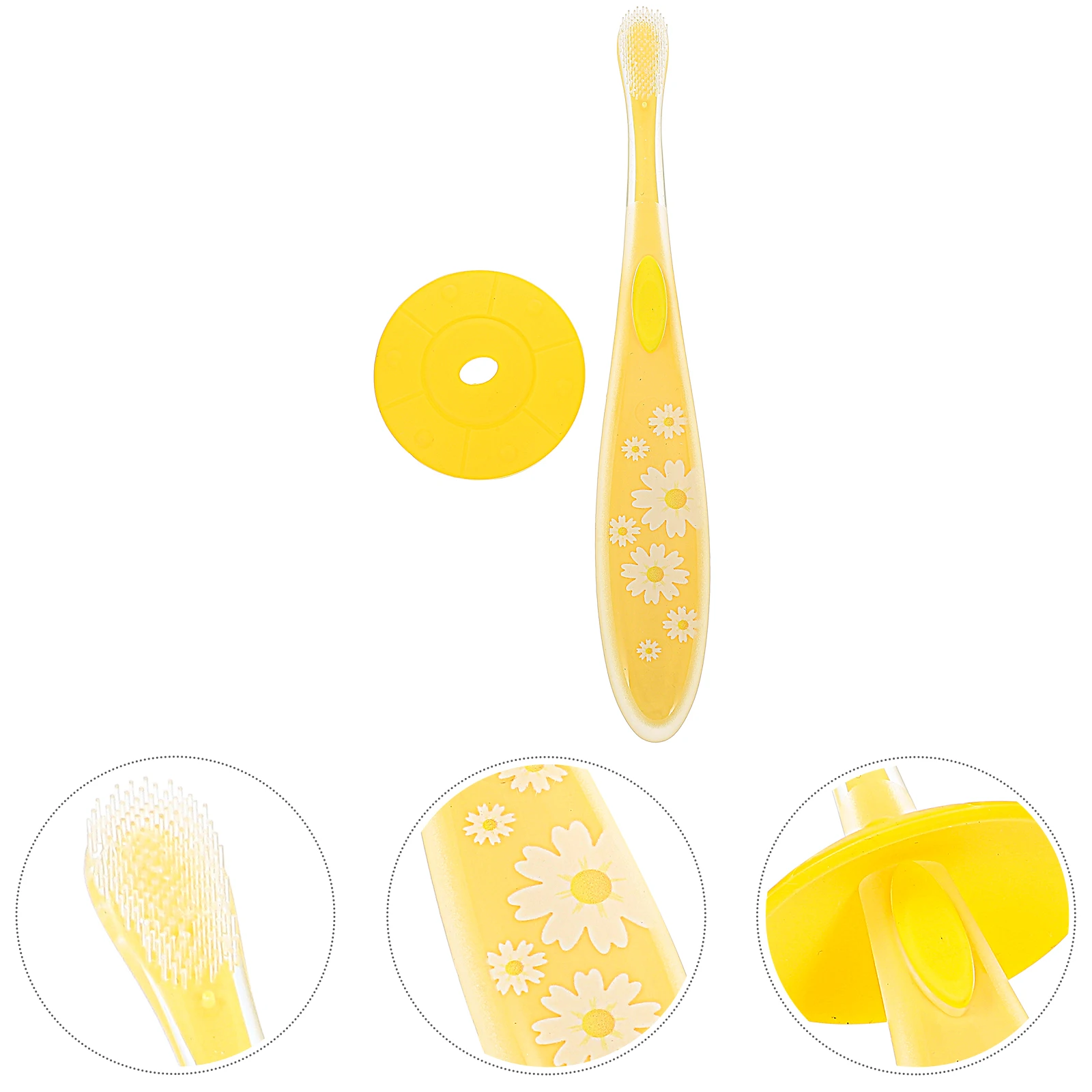 

Toothbrush Portable Toddler Tooth Cleaner Lovely Infant Brush Safe Durable Silicone PC Material Foldable Easy Use Carry al