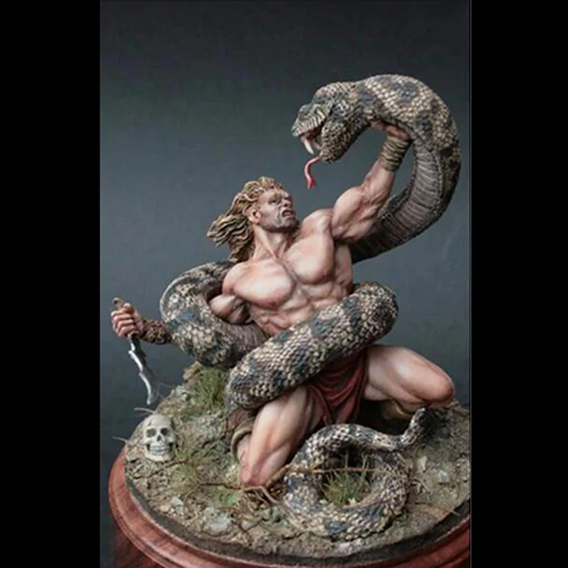 

1/24 ancient fantasy The Master of Snakes Resin figure Model kits Miniature gk Unassembly Unpainted