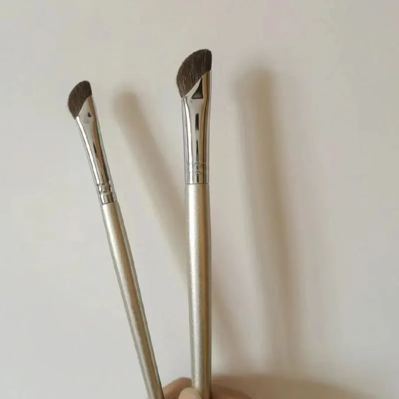 전문가용 말총 메이크업 브러쉬 세트 2개 - 코 윤곽선, 컨실러, 블렌딩 및 정밀 눈 디테일 브러쉬