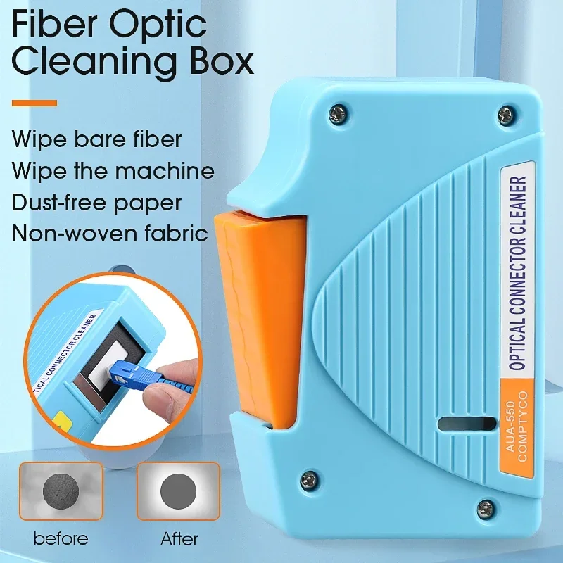 Fiber End Face Cleaning Box Pigtail Cleaner Cassette Fiber Wiping Tool Ftth Optic Fiber Cleaner Tools for SC/ST/FC