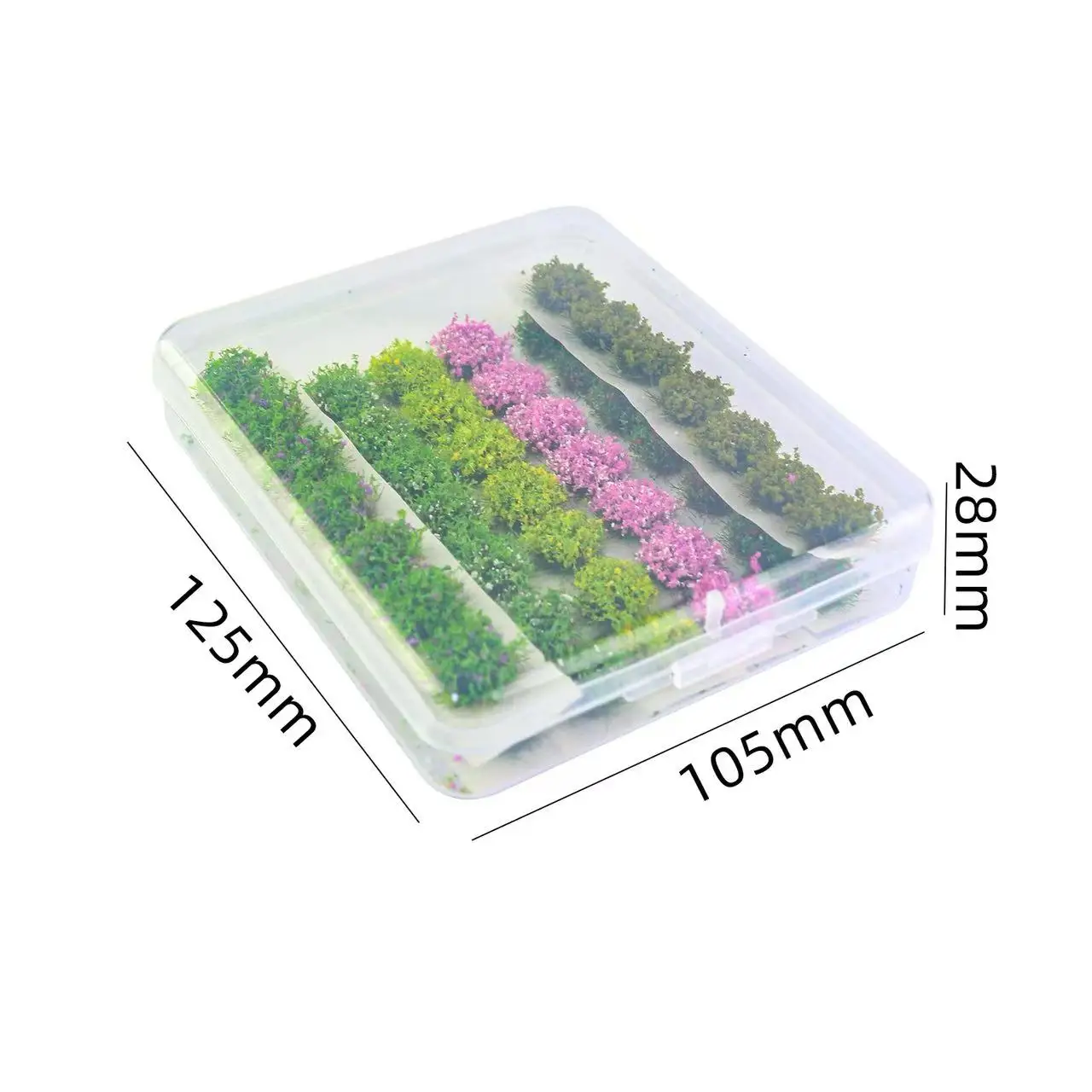 Simulation 8MM Mini Flower Cluster Diy Model Making Grass Tuft For HO/N Scale Railway Train Layout Military Scene Kit 49pcs/box