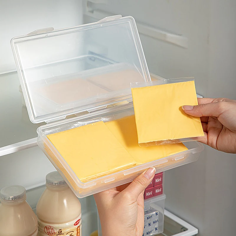 1Pcs Cheese Slice Storage Box Flip Butter Block Storage Box Portable Refrigerator Fruit And Vegetable Preservation Storage Box