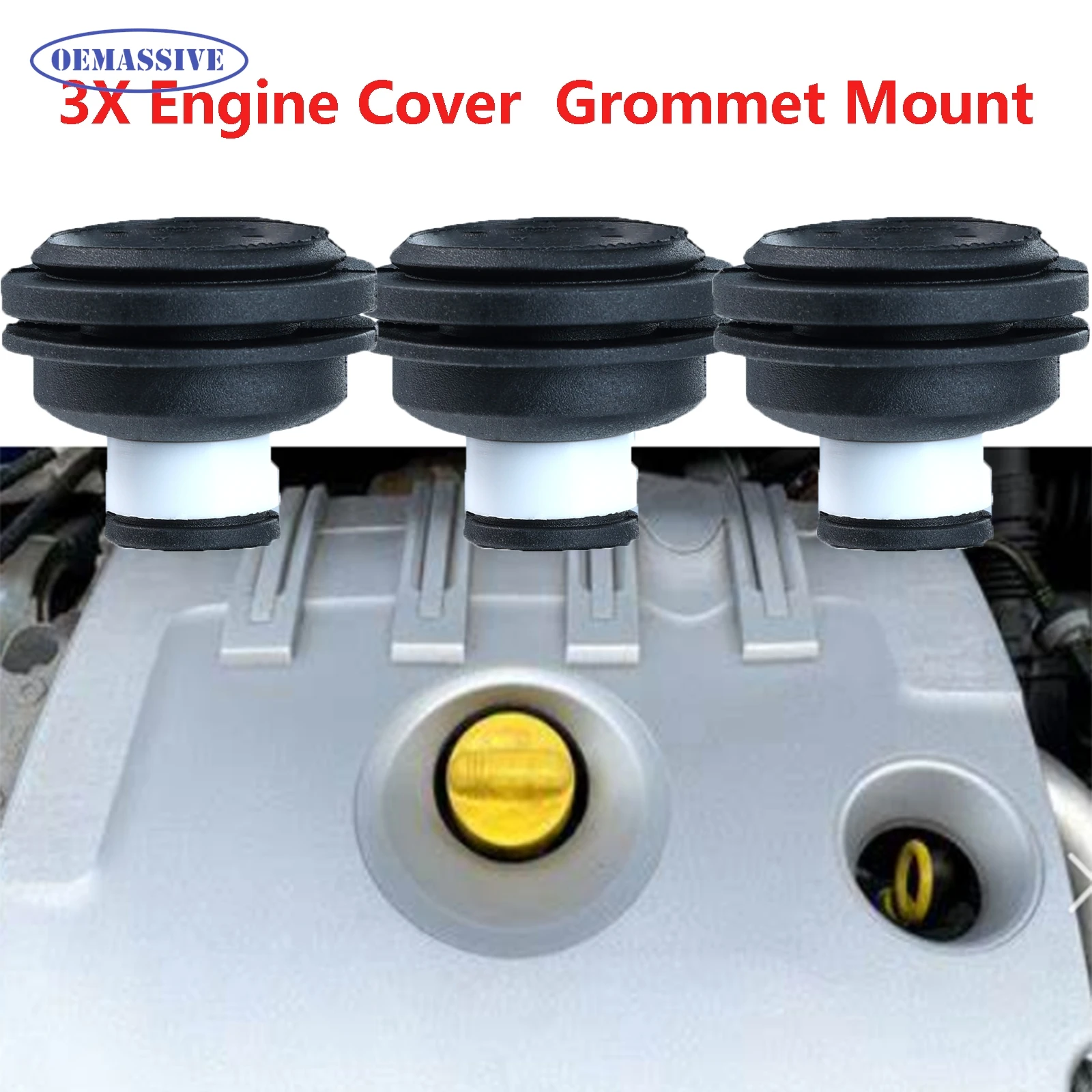 3X Engine Cover Rubber Grommet Mount Clips 1.5 & 1.9 DCi For Renault Clio II III Kangoo I Modus Twingo I Megane II 7701056972