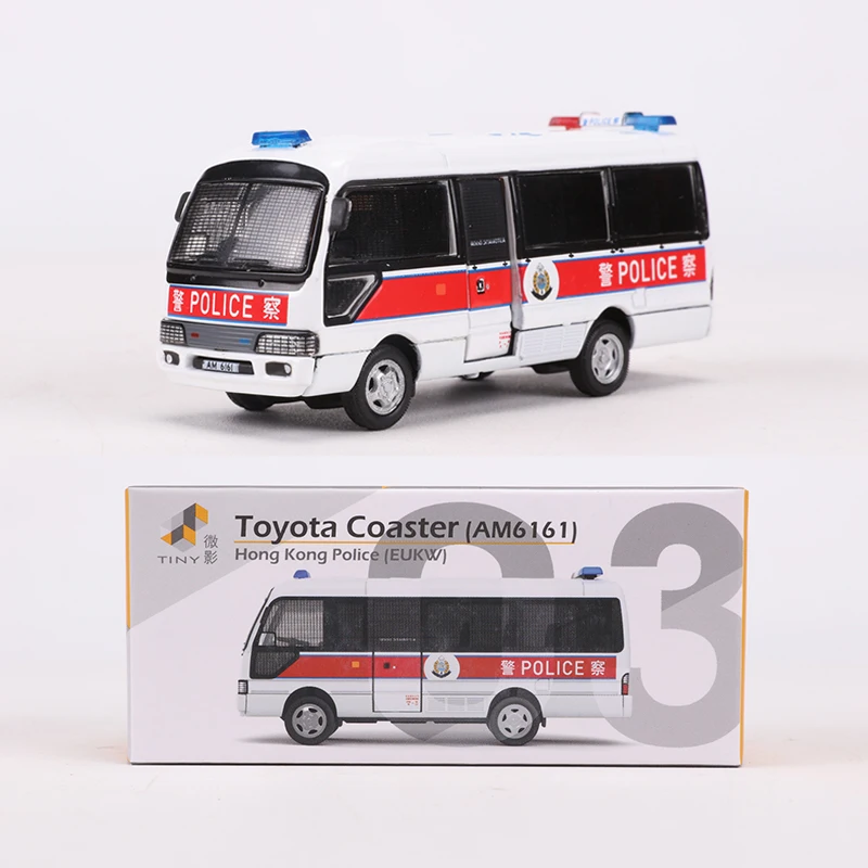 Tiny 1:64 Hong Kong Sprinter Vito Hiace Police Car  Diecast AlloyCar Model