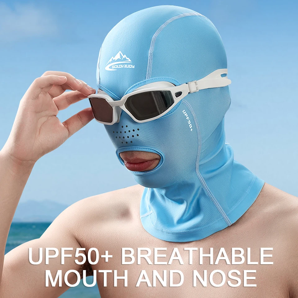 Passamontagna da ciclismo traspirante seta di ghiaccio pesca Facekini sport all'aria aperta maschera per il viso protezione per il collo protezione solare copricapo Unisex donna uomo