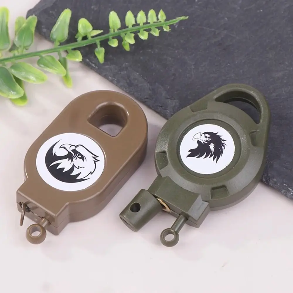 Durable Steel Wire Hunting Keychain PE Wire Rebound Quick Setting Trap Clip Retractable Easy Pull Buckle Outdoor Hunting Tool
