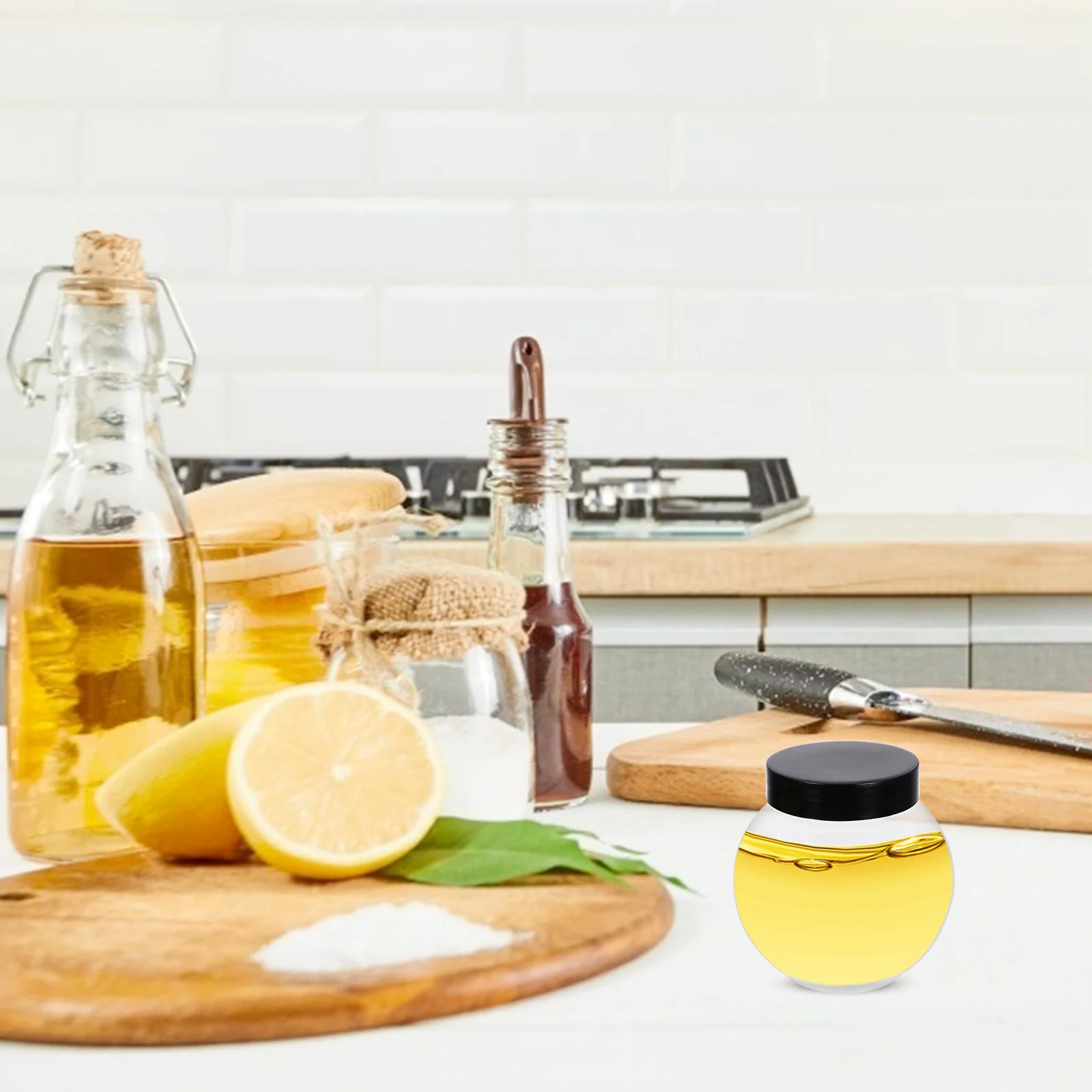 

10 pcs Food Storage Jars 424Ml Transparent Plastic Airtight Containers For Tea Coffee Candy Moisture Proof Sealed Can