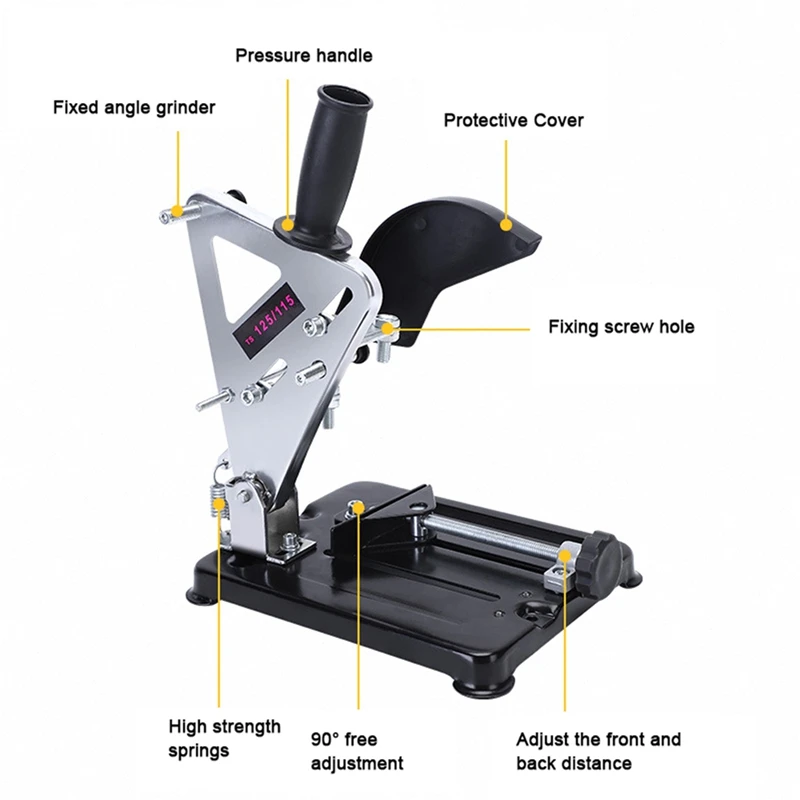 Angle Grinder Stand Base Metal Cutting Machine Bracket Holder for 100 115 125mm Type Angle Grinding Device DIY Tool