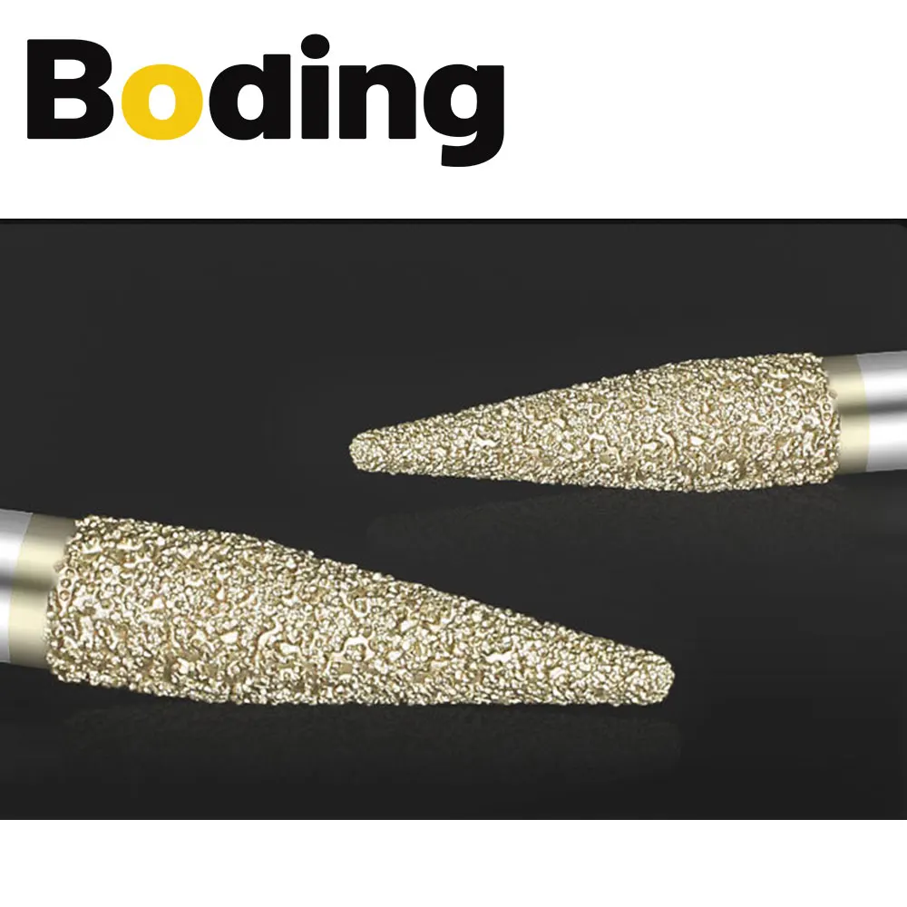 

BODING Melt Melting CNC Stone Carving Router Bit Stone Carving Tools Deep Relief Lettering Granite Diamond Engraving Tool