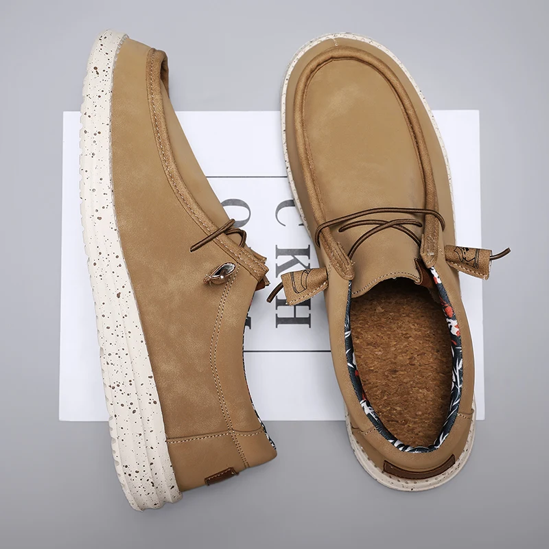 Artificial Leather Casual Shoes Men Nice Dude Loafers Fashion Men's Slip-ons Mocassin Homme Mocasines Hombre Big Size 49 50 51 view 2