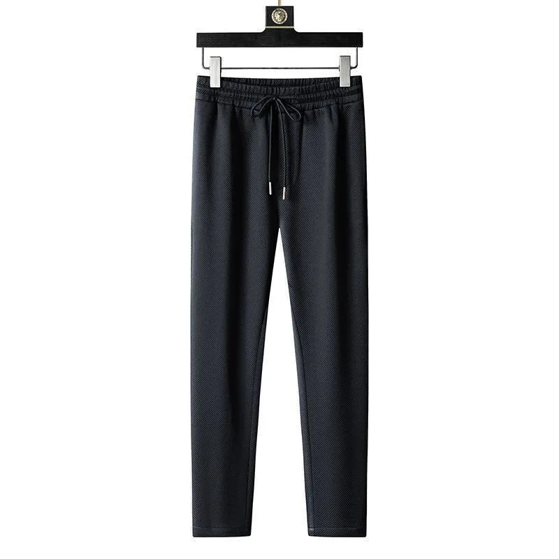 Primavera e outono novo terno esportivo masculino casual respirável high-end jaqueta calças gola alta zíper aberto roupas masculinas