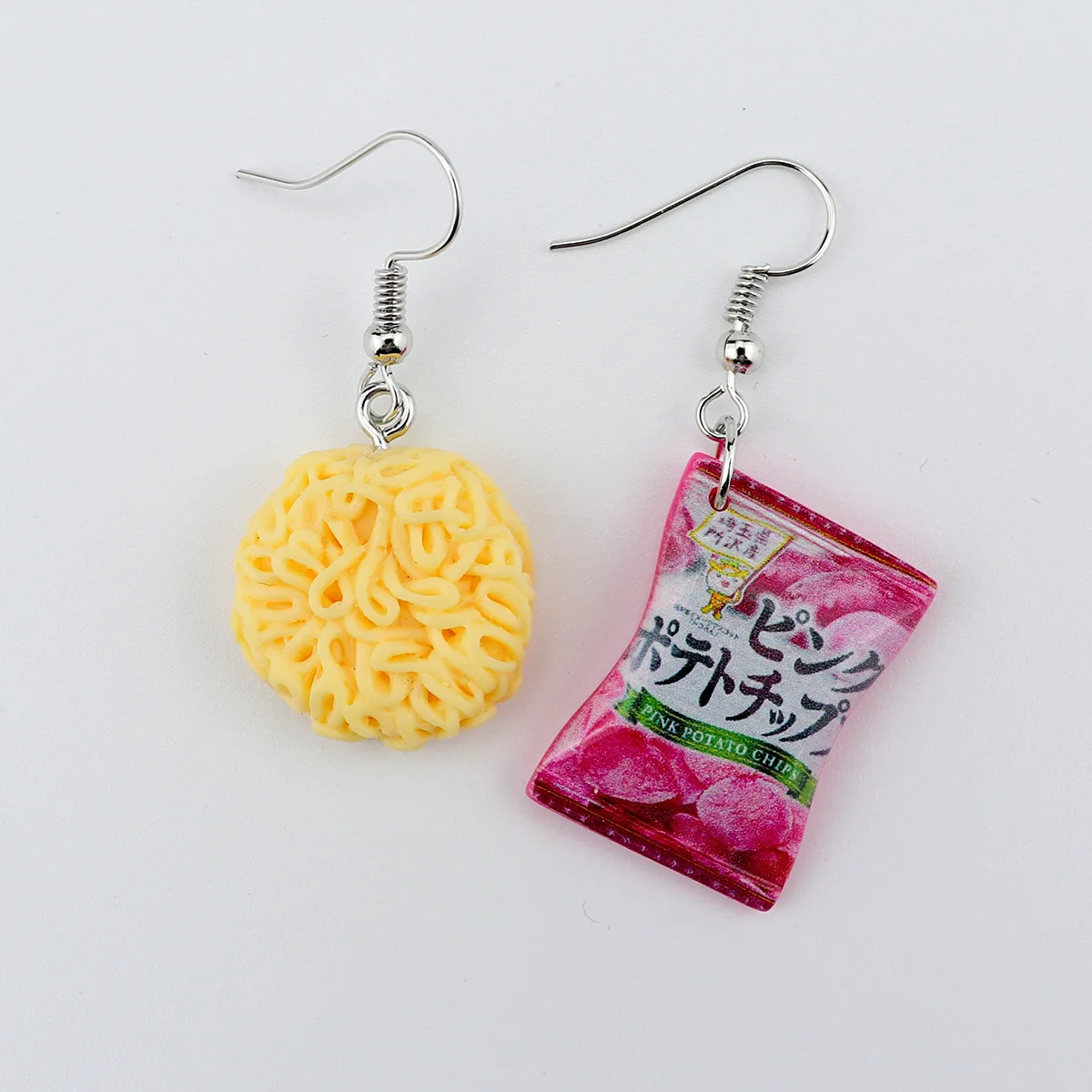 Ovxxons 1 Pair Instant Noodle Earrings Simulation Instant Noodles Snack Earrings Jewelry